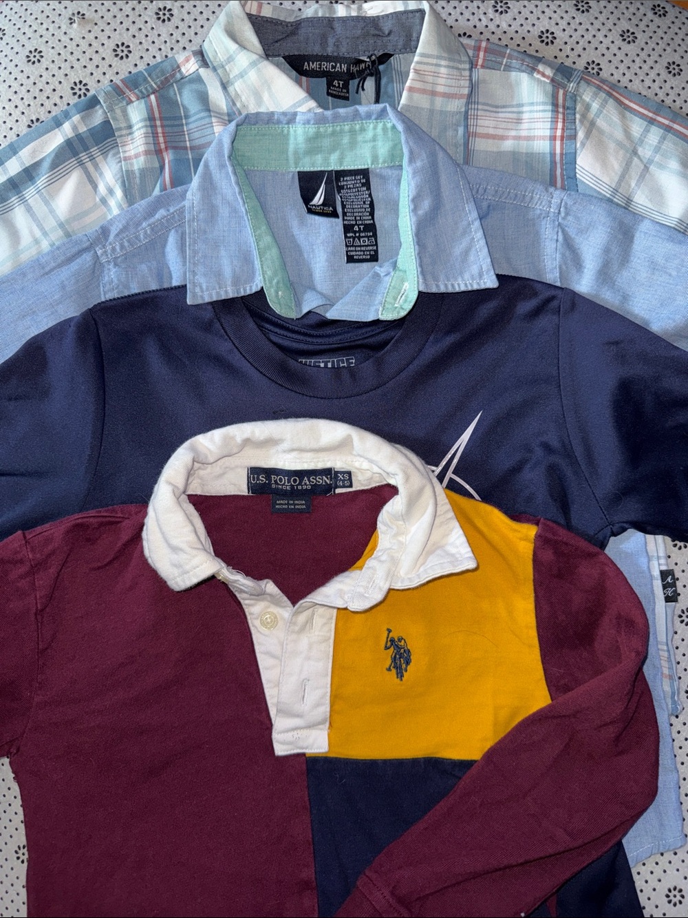🛍 BUNDLE OF 4 Little boys SHIRTS SIZE 4🛍